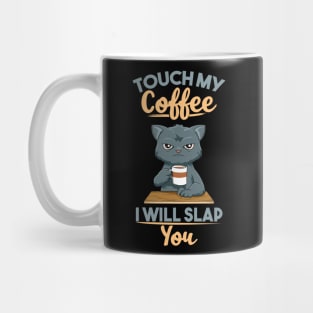 Funny Angry Cat Coffee Lover Feline Morning Animal Mug